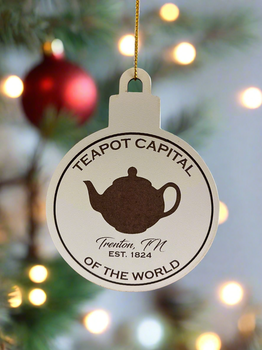 Customized Town and Zip Code Christmas Ornament