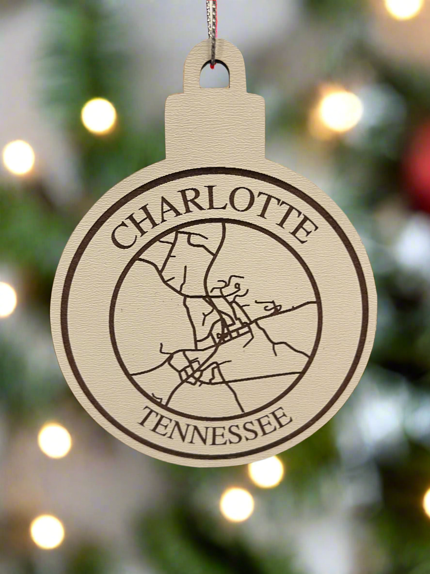 Custom Town Map Ornaments