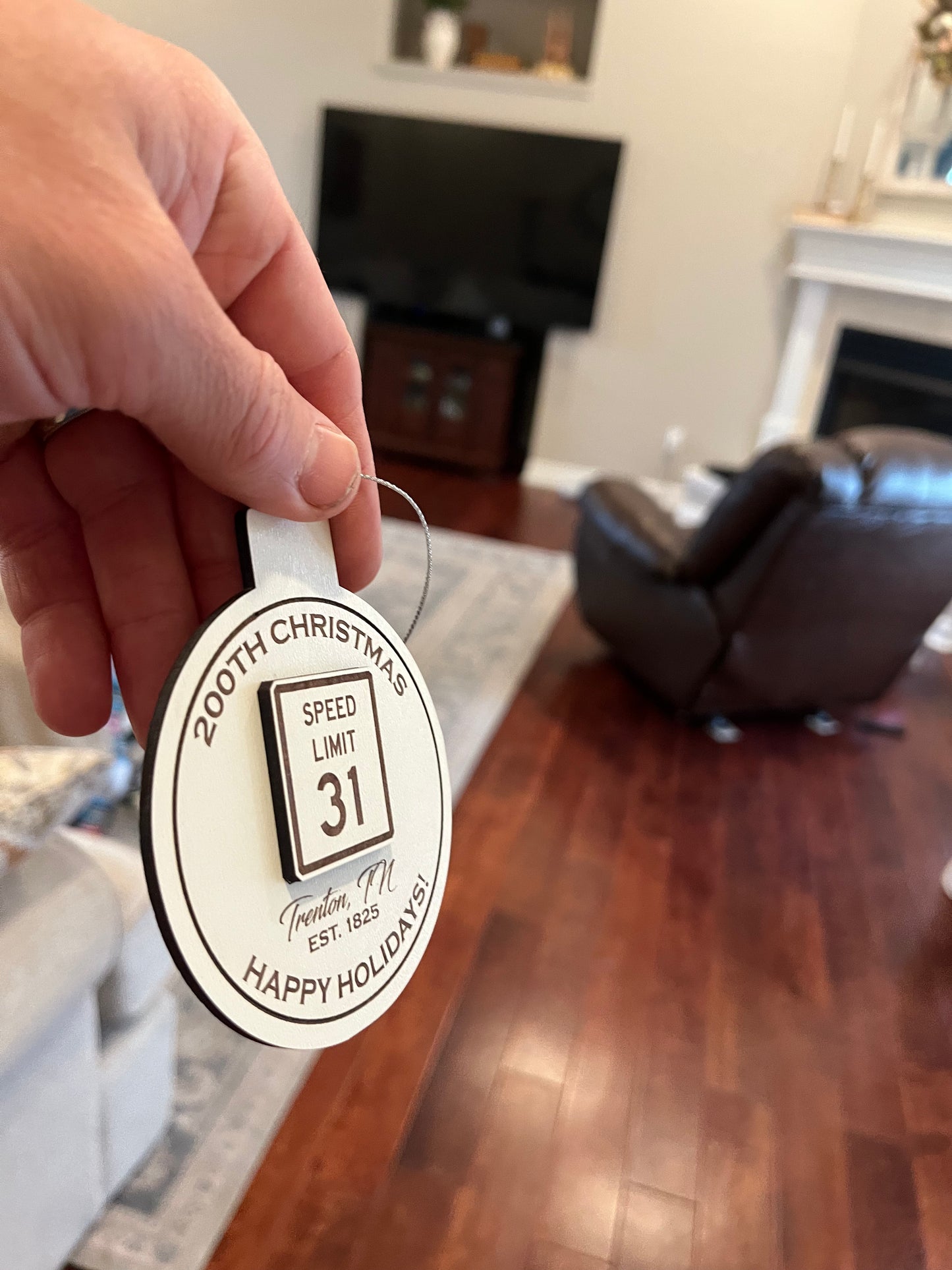 Customized Peabody and Trenton Rosenwald Christmas Ornaments
