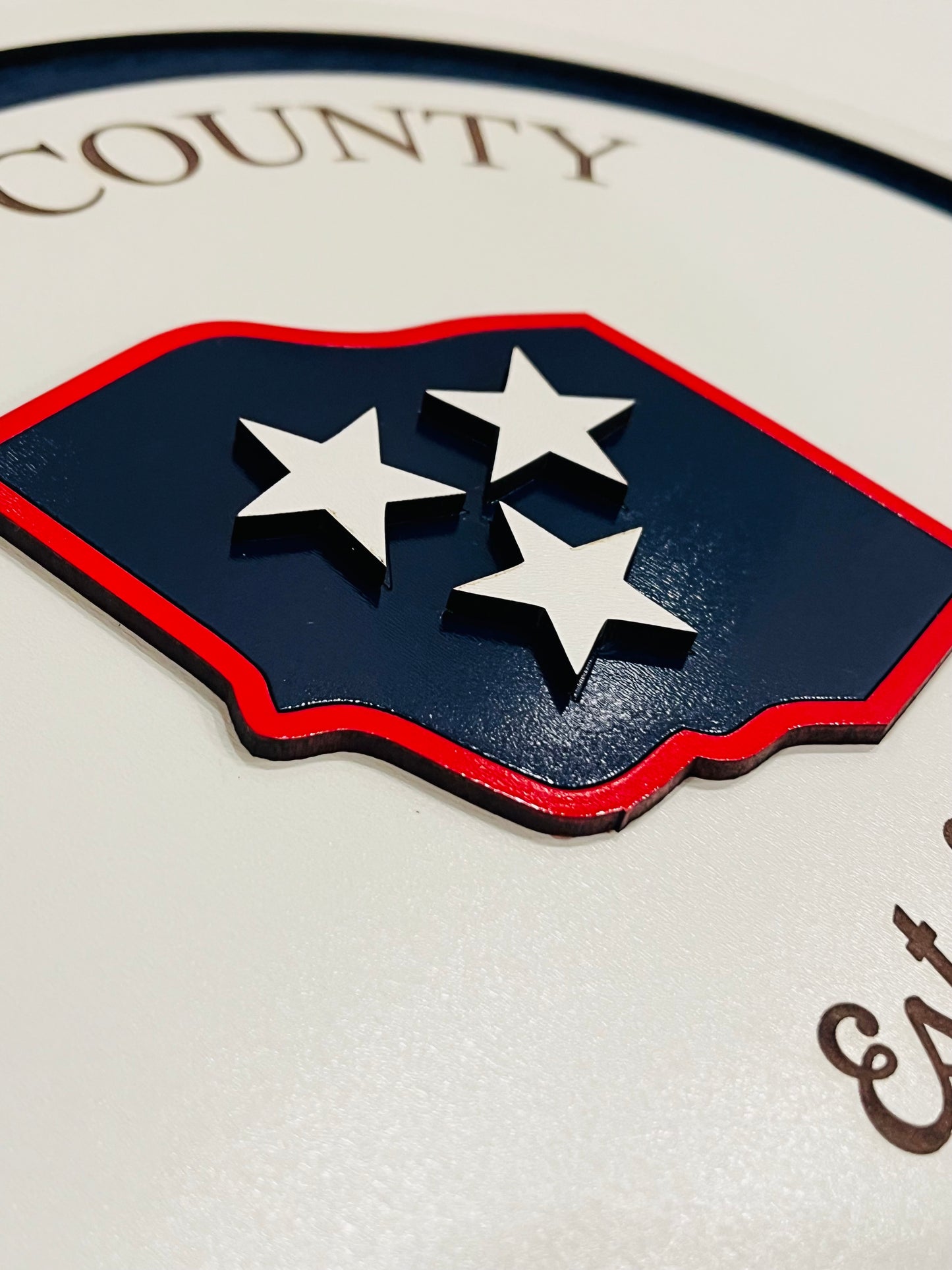 Customized County and Town Tri-Star Signs