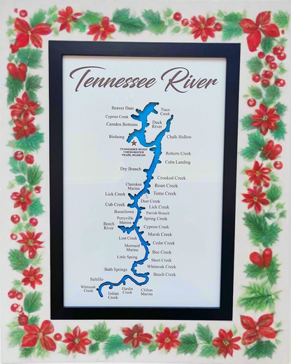 Tennessee River Maps with Bays Outlined