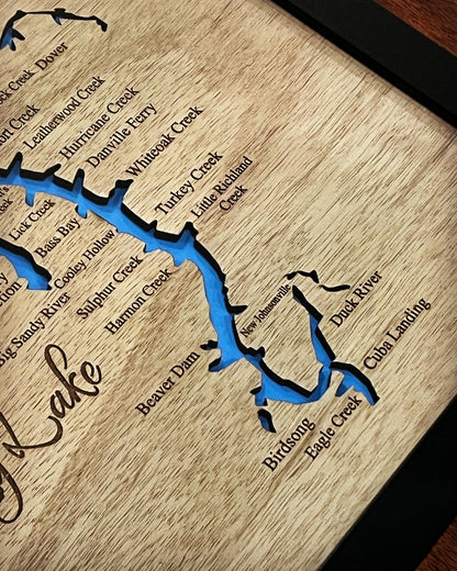 Kentucky Lake/Lake Barkley Map with Bays