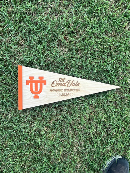 The OmaVols National Champion Pennants