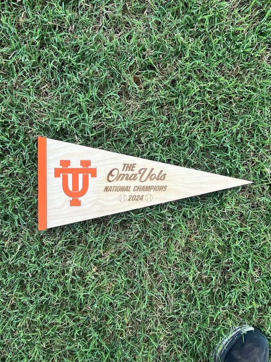 The OmaVols National Champion Pennants