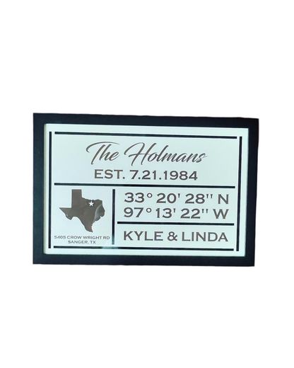 Custom Coordinates Sign