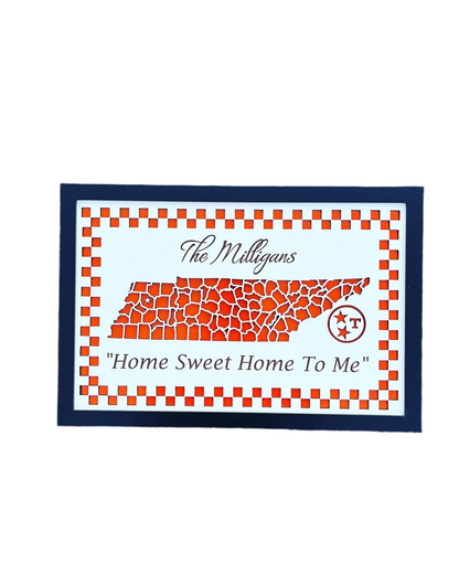 Tennessee Checkerboard State Map