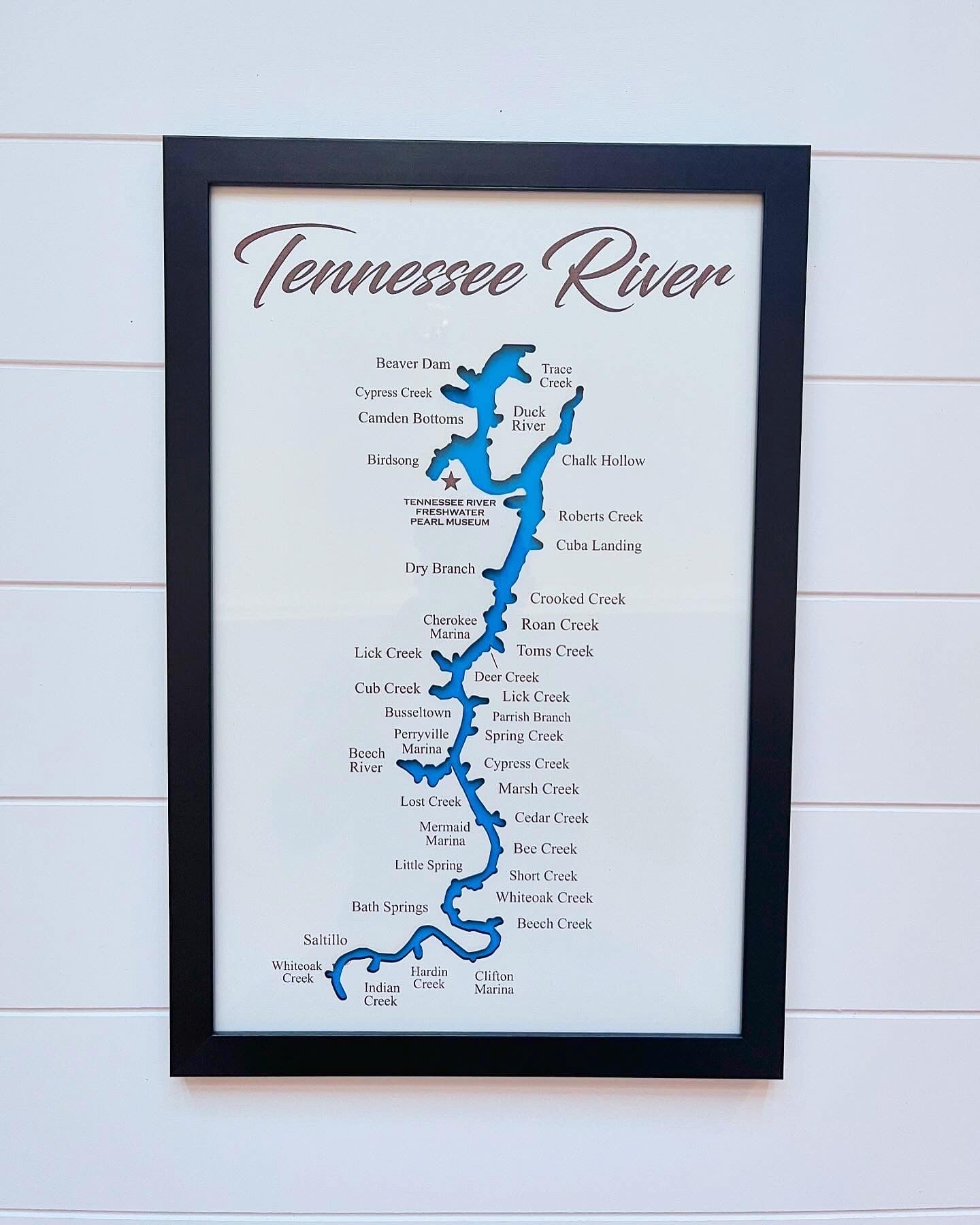 Tennessee River Maps with Bays Outlined