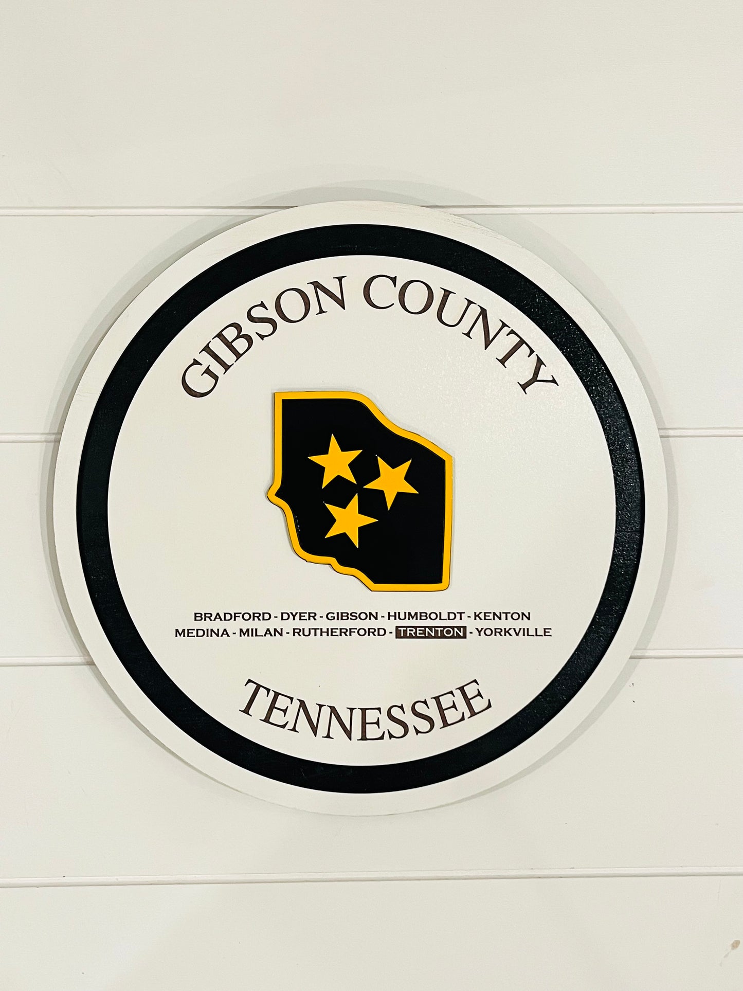 Customized County and Town Tri-Star Signs