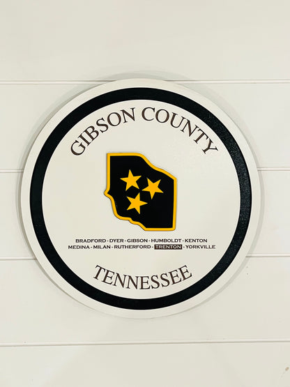 Customized County and Town Tri-Star Signs