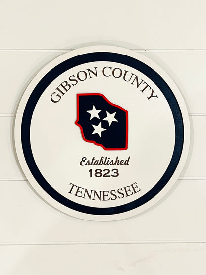 Customized County and Town Tri-Star Signs