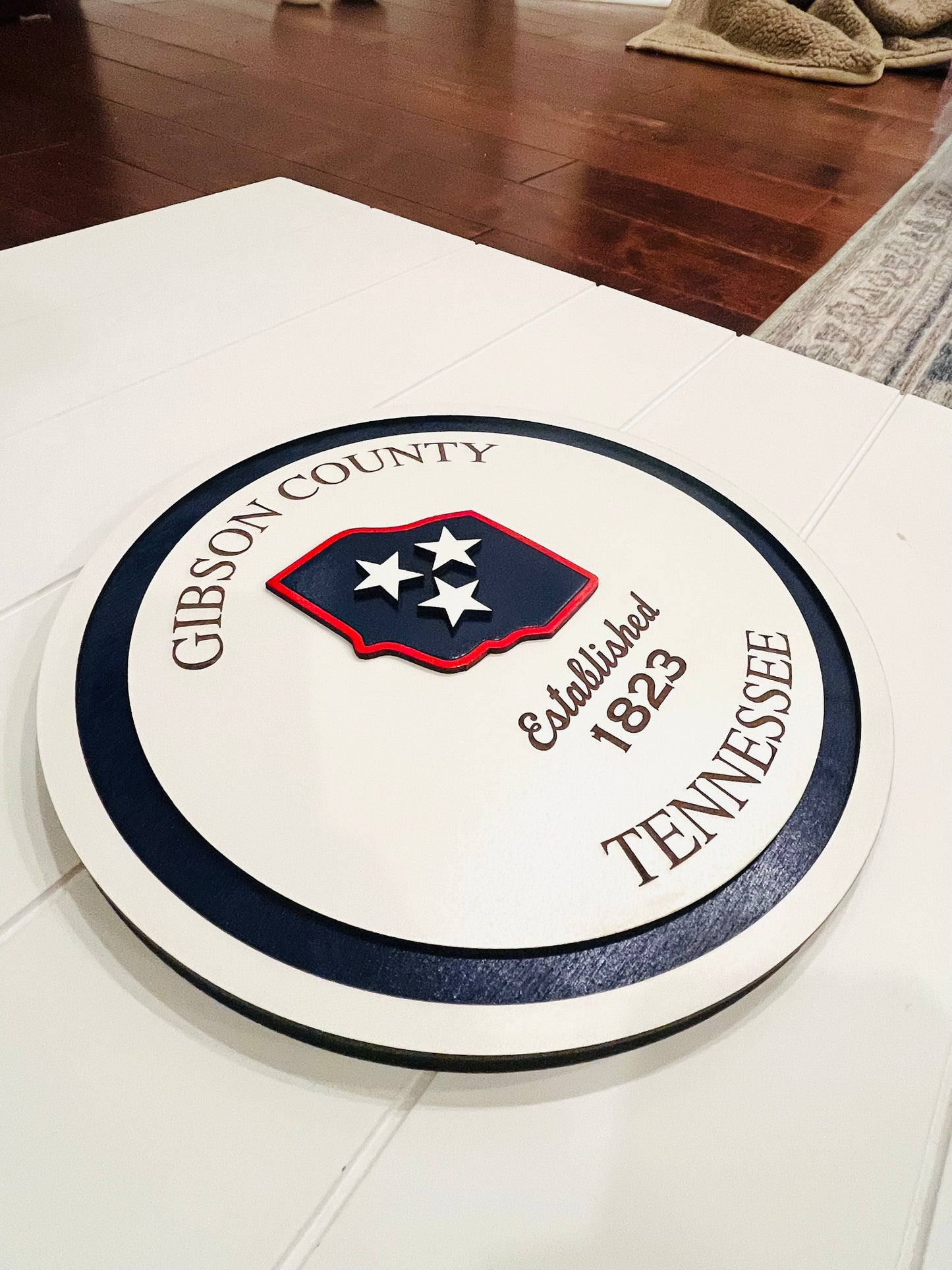 Customized County and Town Tri-Star Signs