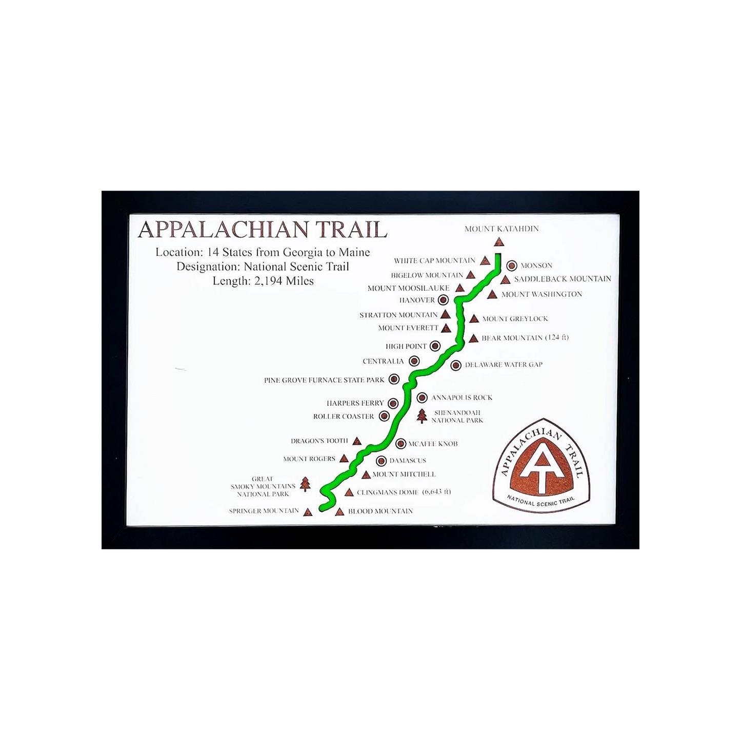 Custom Mountain Trail Map