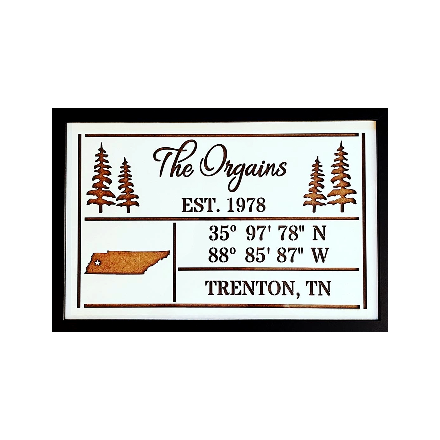 Custom Coordinates Sign